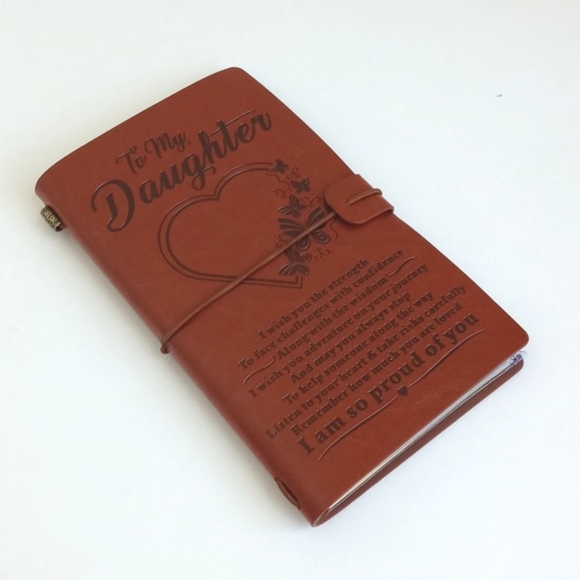 Daughter Leather Cognac Brown Journal Notebook w/ Inserts (Writing & Keepsakes) - Picture 10 of 14